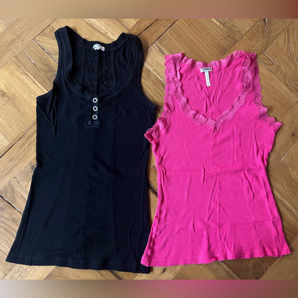 P.J. Salvage Pajama Tanks Black is XS/S And Pink is S